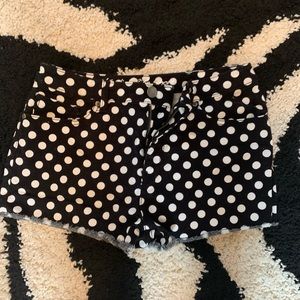 Victoria’s Secret high rise polka dot print denim shorts